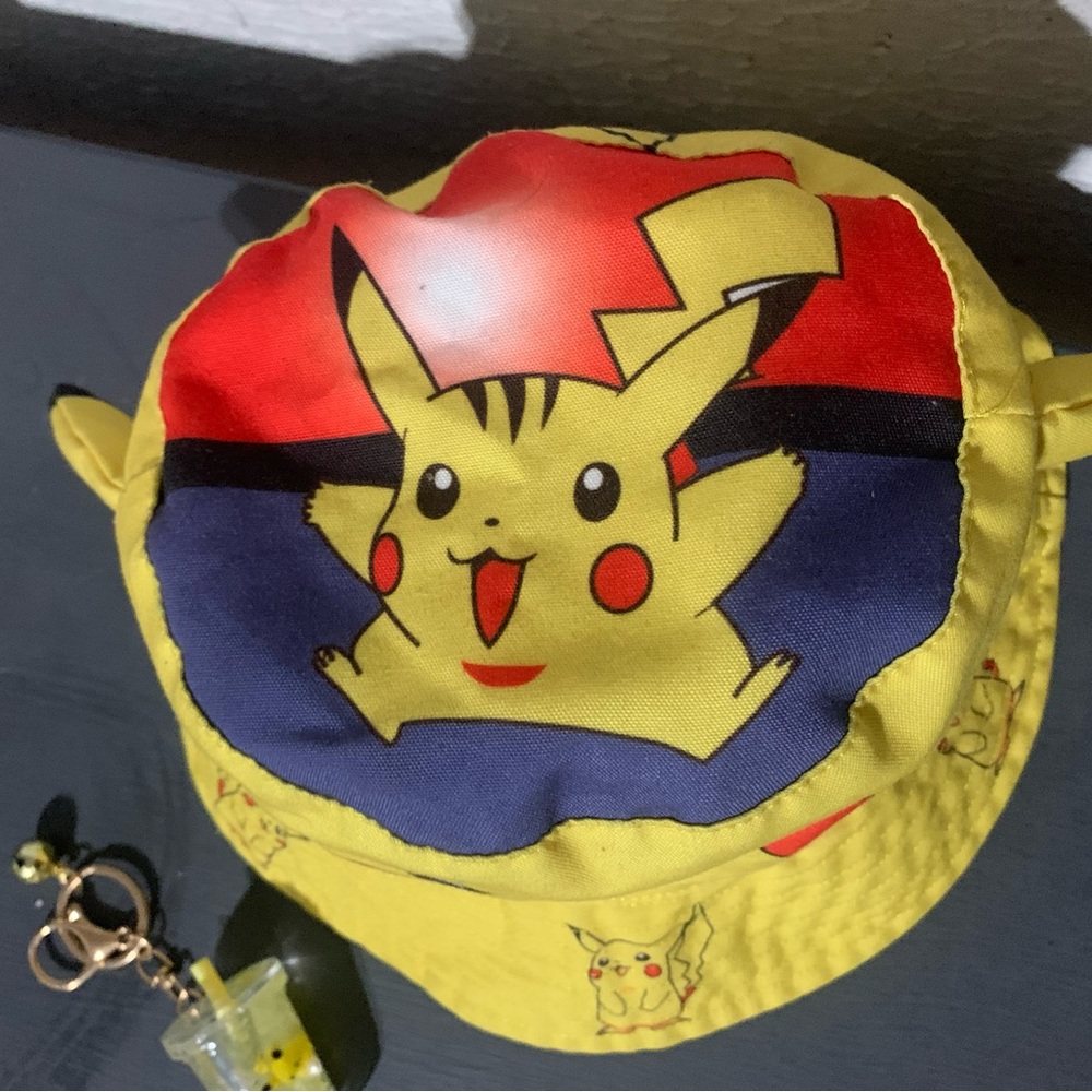 Yellow Pikachu Kids Bucket Hat
